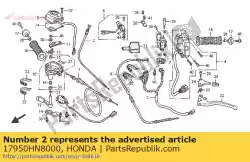 kabelcomp., choke van Honda, met onderdeel nummer 17950HN8000, bestel je hier online: