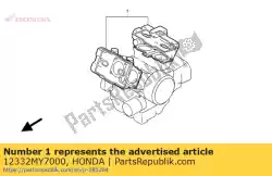 Aquí puede pedir junta, tapa del respiradero de Honda , con el número de pieza 12332MY7000: