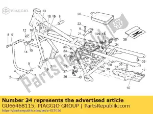 Piaggio Group GU66468115 shear rivet - Bottom side