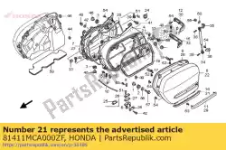 Aqui você pode pedir o corpo, l. Alforje * nh469 em Honda , com o número da peça 81411MCA000ZF: