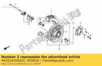 44301KS4000, Honda, Asse, fr. ruota honda cn 250 1994, Nuovo