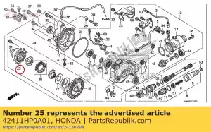 Honda 42411HP0A01 caso, diferencial - Lado inferior