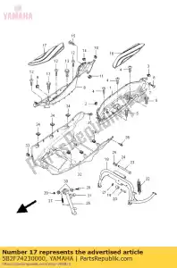 yamaha 5B2F74230000 hoes voetensteun - Onderkant