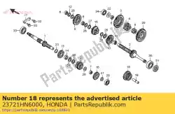 Aqui você pode pedir o engrenagem, rvs ocioso em Honda , com o número da peça 23721HN6000:
