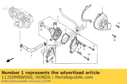 cover comp., l. Rr. Van Honda, met onderdeel nummer 11350MBW000, bestel je hier online: