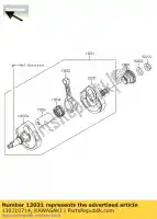 130310714, Kawasaki, albero motore-comp kawasaki kx  f kx250f 250 , Nuovo