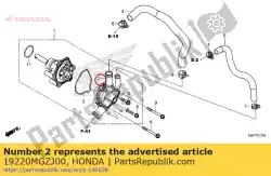 Ici, vous pouvez commander le couvercle comp., pompe à eau auprès de Honda , avec le numéro de pièce 19220MGZJ00: