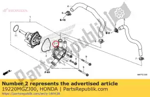 Honda 19220MGZJ00 couvercle comp., pompe à eau - La partie au fond