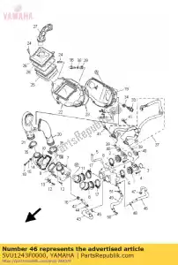 yamaha 5VU1243F0000 mangueira, 3 - Lado inferior