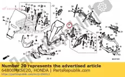 Here you can order the rail assy l screen adjust from Honda, with part number 64800MKSE20: