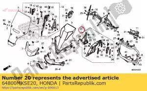 honda 64800MKSE20 rail assy l screen adjust - Bottom side