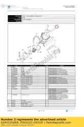 Aqui você pode pedir o fechamento superior do escudo em Piaggio Group , com o número da peça 62443200RR: