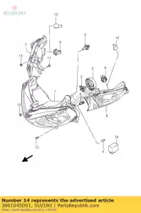 Suzuki 3861045D01 relè, turnsign. - Il fondo