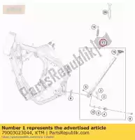 79003023044, KTM, cavalletto laterale cpl. exc 16 husqvarna ktm  xc 125 150 250 300 350 450 500 501 2016 2017 2018 2019 2020 2021, Nuovo