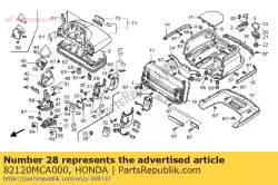 Aqui você pode pedir o tampa, r. Bolso do porta-malas em Honda , com o número da peça 82120MCA000: