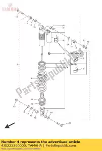 yamaha 4JX222260000 tuleja, amortyzator dolny - Dół