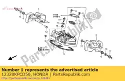 Aquí puede pedir cubierta de montaje, rr. Cilindro de Honda , con el número de pieza 12320KPCD50: