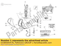 Tutaj możesz zamówić zbiornik paliwa porfirowoszary od Piaggio Group , z numerem części GU89000478: