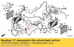 slang, r. Rr. Radiator van Honda, met onderdeel nummer 19503MCAA60, bestel je hier online: