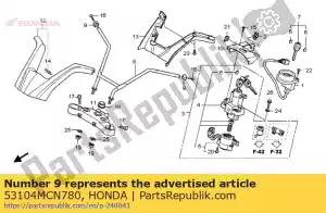 honda 53104MCN780 peso, alça - Lado inferior