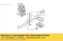 geen beschrijving beschikbaar op dit moment van Honda, met onderdeel nummer 16233KRN851, bestel je hier online: