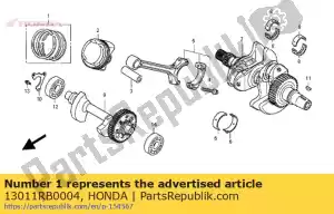 Honda 13011RB0004 conjunto de anéis, pistão (padrão) ( - Lado inferior