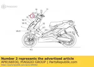 Piaggio Group AP8166930 rh front fairing dec. criniera - Bottom side