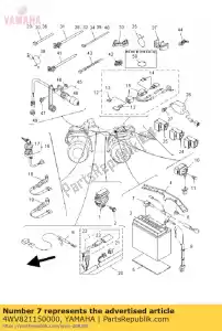 yamaha 4WV821150000 wire, plus lead - Bottom side