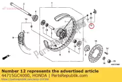 Aqui você pode pedir o rolha, conta (1. 40) em Honda , com o número da peça 44715GC4000: