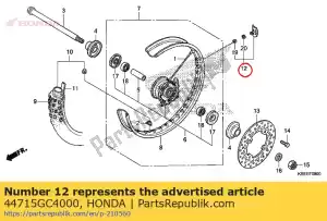 honda 44715GC4000 stopper, bead (1.40) - Bottom side