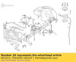 Aquí puede pedir tubo de enfriamiento de Piaggio Group , con el número de pieza 863253: