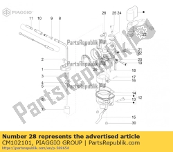 Aprilia CM102101, Strumie? ja?owy 30, OEM: Aprilia CM102101