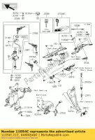 110541722, Kawasaki, staffa, blocco sedile, rh kawasaki z  c zx10r ninja d e b m l z1000 abs z750 1000 750 , Nuovo