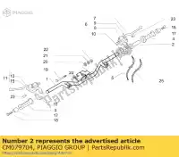 CM079704, Piaggio Group, manguera de control de gas completa piaggio x 500 2004 2006, Nuevo