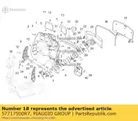 57717500R7, Piaggio Group, Drzwi schowka na r?kawiczki     , Nowy