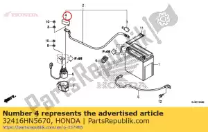 honda 32416HN5670 tampa, terminal de interruptor magnético - Lado inferior