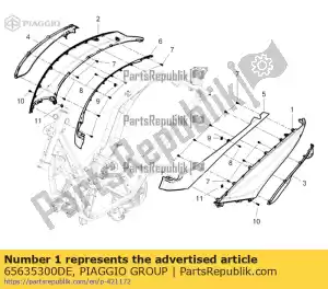 Piaggio Group 65635300DE rear body side l.h. - Bottom side