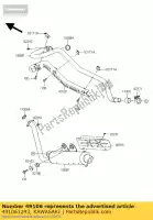 491061293, Kawasaki, cover-muffler kawasaki kfx700 ksv700a6f ksv700b6f ksv700a7f ksv700b7f 700 , New