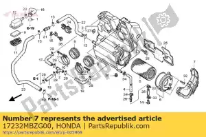 Honda 17232MBZG00 maison de filtre à air - La partie au fond