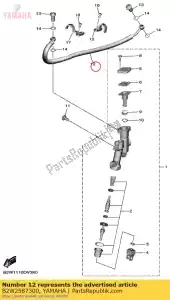 yamaha B2W2587300 manguera, freno 2 - Lado inferior