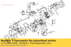 Aqui você pode pedir o guarnição, tanque de combustível em Honda , com o número da peça 17516MK7000: