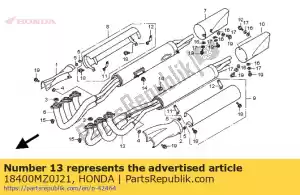 Honda 18400MZ0J21 muff.comp.exh.l - Bottom side