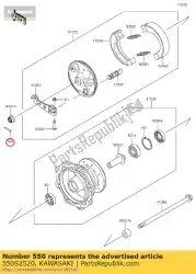 Aqui você pode pedir o pin-cup, 2,5x20 kx60-b20 em Kawasaki , com o número da peça 550S2520: