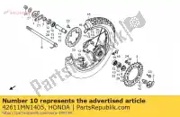 42611MN1405, Honda, spaakset b, rr. honda xr  r xr600r 600 , Nieuw