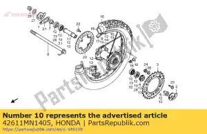 Honda 42611MN1405 spaakset b, rr. - Onderkant