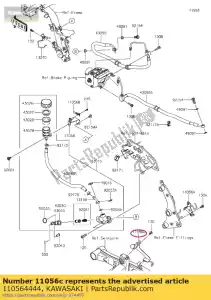 kawasaki 110564444 bracket,swingarm,rh en650bff - Bottom side