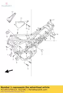 Suzuki 4110031F001LF marco de comp - Lado inferior