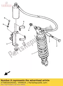 yamaha 970800604000 parafuso (j52) - Lado inferior