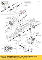 Here you can order the 01 fork-shift from Kawasaki, with part number 131400070: