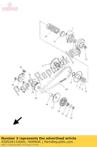 yamaha 43DE66110000 carter d'embrayage comp. - La partie au fond